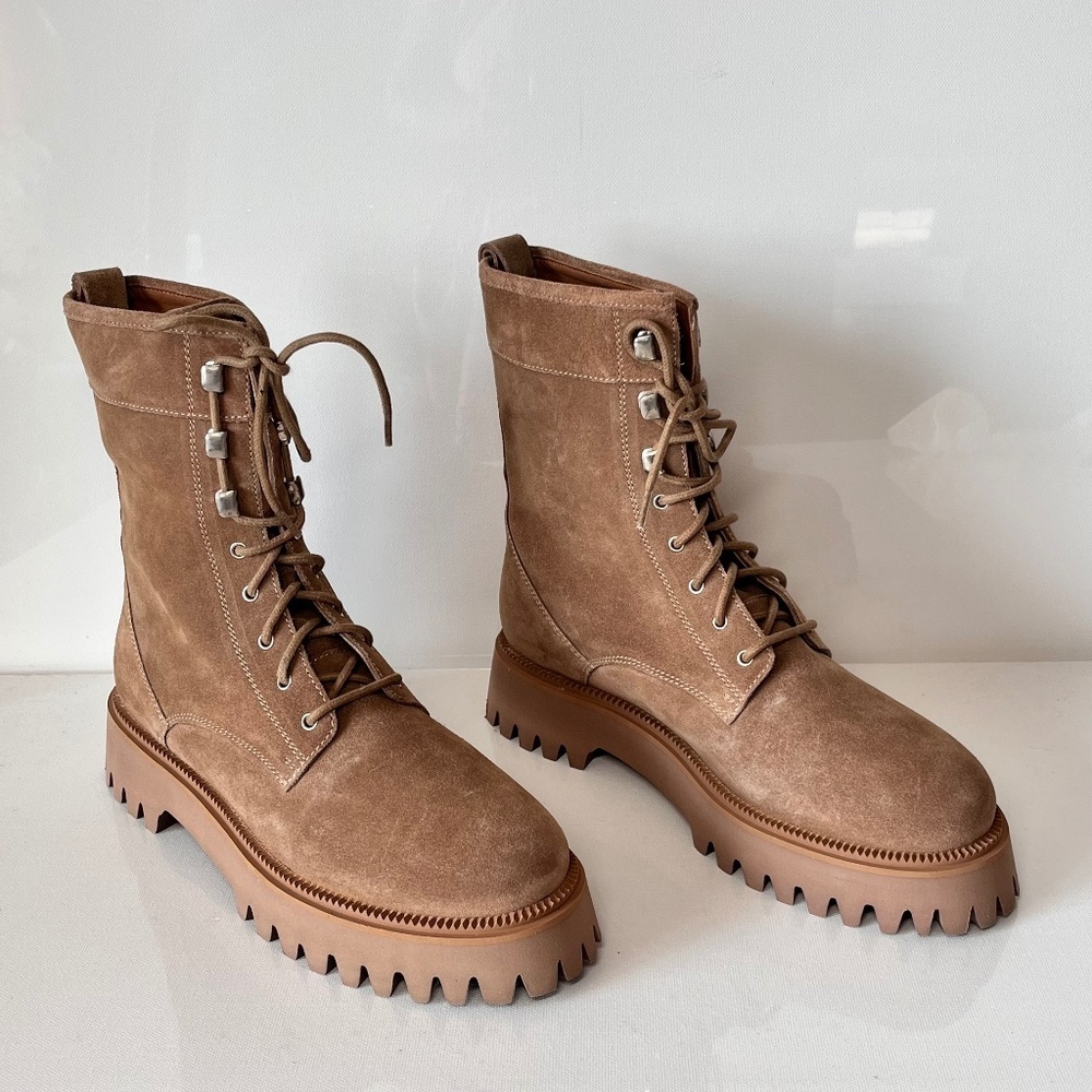 Saint G Anastasia Lace Up High Ankle Boots